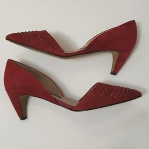 French Connection Kodee studded Suede Heels NWOT